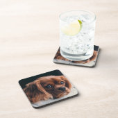 ルビーキャリバリーキングチャールズスパニエル犬 コースター (右側)