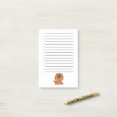 ルビーキャリバリーキングチャールズスパニエル犬    ポストイット (デスク上)