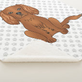 ルビーキャリバリーキングチャールズスパニエル犬&ポーズ シェルパブランケット (3/4)