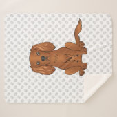 ルビーキャリバリーキングチャールズスパニエル犬&ポーズ シェルパブランケット (正面(横))