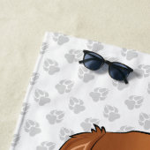 ルビーキャリバリーキングチャールズスパニエル犬&名前 ビーチタオル (インサイチュ)