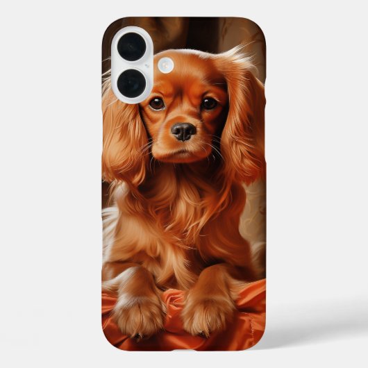 ルビーキャリバリーキングチャールズスパニエル犬 Case-Mate iPhoneケース (裏面)