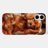 ルビーキャリバリーキングチャールズスパニエル犬 Case-Mate iPhoneケース (裏面 (横))