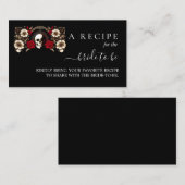 ルビークラレットホワイトハートレッドブラックブライダルシャワー エンクロージャーカード (正面/裏面)