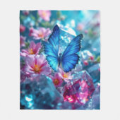 ルビークリスタルガーデンバタフライ フリースブランケット (正面)