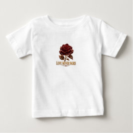 ルビークリスタルローズ - 愛は決して消えない ベビーTシャツ