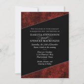 ルビークリムゾンレッド |クラシックの名結婚前 招待状 (正面)