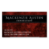 ルビークリムゾンレッド |クラシックグランジプロフェッショナル マグネット名刺 (正面)