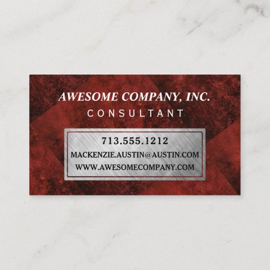 ルビークリムゾンレッド |クラシックグランジプロフェッショナル 名刺 (裏面)