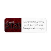 ルビークリムゾンレッド |クラシックグランジ卒業年 ラベル (正面)