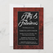 ルビークリムゾンレッド |クラシックグランジ50と素晴らしい 招待状 (正面)