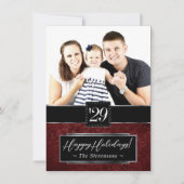 ルビークリムゾンレッド |水クラシックグランジ色の写真 シーズンカード (正面)