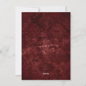 ルビークリムゾンレッド |水クラシックグランジ色の写真 シーズンカード (裏面)