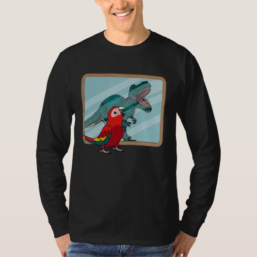 ルビーコンゴウインコのパラドックス Tシャツ (正面)