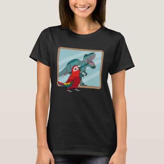 ルビーコンゴウインコのParrot & Rex Reflection I Tシャツ (正面)
