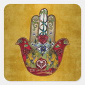 ルビーザクロハートレッドバードハムザ スクエアシール (正面)