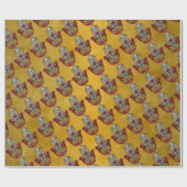 ルビーザクロハートレッドバードハムザ ラッピングペーパー (フラット)