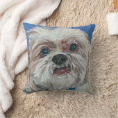 ルビーシーズー(犬)のTzuのポートレートの枕 クッション (ブランケット)