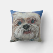 ルビーシーズー(犬)のTzuのポートレートの枕 クッション (裏面)