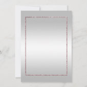 ルビージェムとグリッター&シルバー 1周年結婚式 招待状 (裏面)