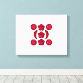 ルビージェムストーンアートレッド キャンバスプリント (インサイチュ (ウッドフロア))