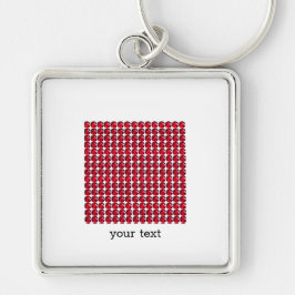 ルビージェムストーンアートレッド キーホルダー