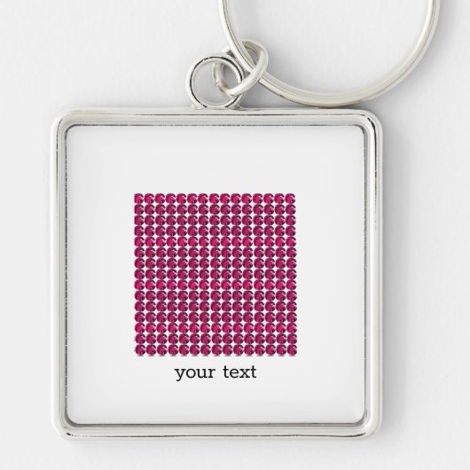 ルビージェムストーンアートレッド キーホルダー (正面)