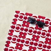 ルビージェムストーンアートレッド ビーチタオル (インサイチュ)