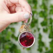 ルビージェムストーンキーチェーン キーホルダー (手)