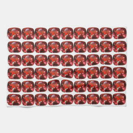 ルビージェムストーンレッド キッチンタオル