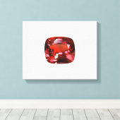 ルビージェムストーンレッド キャンバスプリント (インサイチュ (ウッドフロア))