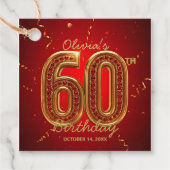 ルビージュエル60歳の誕生日お祝い フェイバータグ (正面)