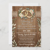ルビースクリプト シンプル 50周年 結婚記念日 招待状 (正面)