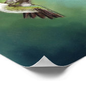 ルビースロートハミングバードアートプリント ポスター (角)