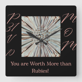 ルビーズスクエアウォールクロック以上の価値がある スクエア壁時計