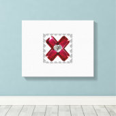 ルビーダイヤモンドアート、レッド キャンバスプリント (インサイチュ (ウッドフロア))