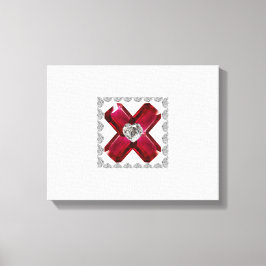 ルビーダイヤモンドアート、レッド キャンバスプリント