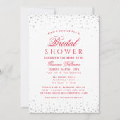 ルビーダイヤモンドモダンラグジュアリーブライダルシャワー 招待状 (正面)