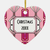 ルビーデコストライプ セラミックオーナメント (正面)