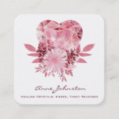 ルビーハートとフラワーズスクウェア名刺 スクエア名刺 (正面)