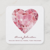 ルビーハートスクエアビジネスカード スクエア名刺 (正面)