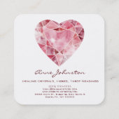 ルビーハートスクエアビジネスカード スクエア名刺 (裏面)