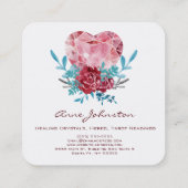 ルビーハートボホフローラ水彩 スクエア名刺 (裏面)