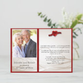ルビーハート40周年結婚記念日招待状 招待状 (スタンド正面)