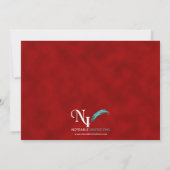 ルビーハート40周年結婚記念日招待状 招待状 (裏面)