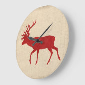 ルビーバックシルエット時計 ラージ壁時計 (傾斜)