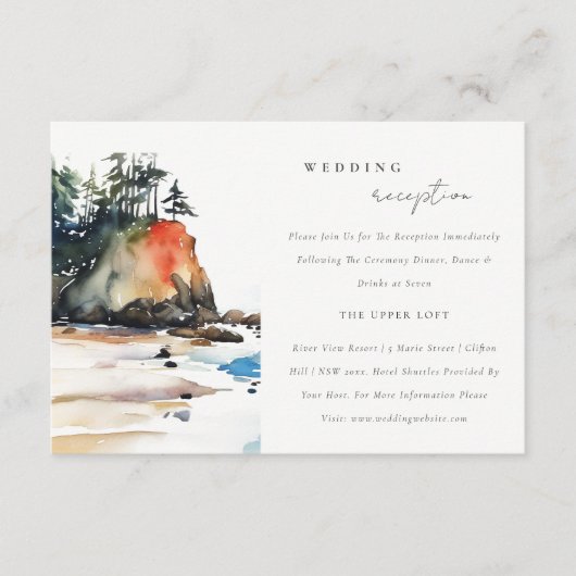 ルビービーチオリンピックナショナルパークウェディングレセプション エンクロージャーカード (正面)