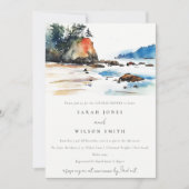 ルビービーチオリンピックナショナルパークカップルシャワー 招待状 (正面)