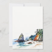 ルビービーチオリンピックナショナルパークカップルシャワー 招待状 (裏面)