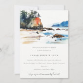 ルビービーチオリンピックナショナルパークブライダルシャワー 招待状 (正面)